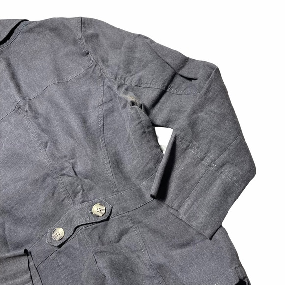 Anthropologie Hei Hei Grey 100% Linen Blazer 4 - Picture 8 of 10